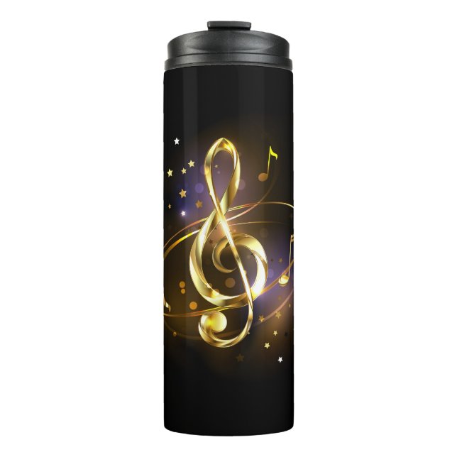 Termo Clef de sol de música dorada (Anverso)