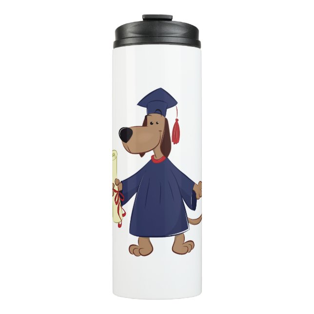 Termo Clíparte de perros graduados (Anverso)
