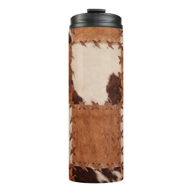 Termo Close up leather patchwork textured background. (Anverso)