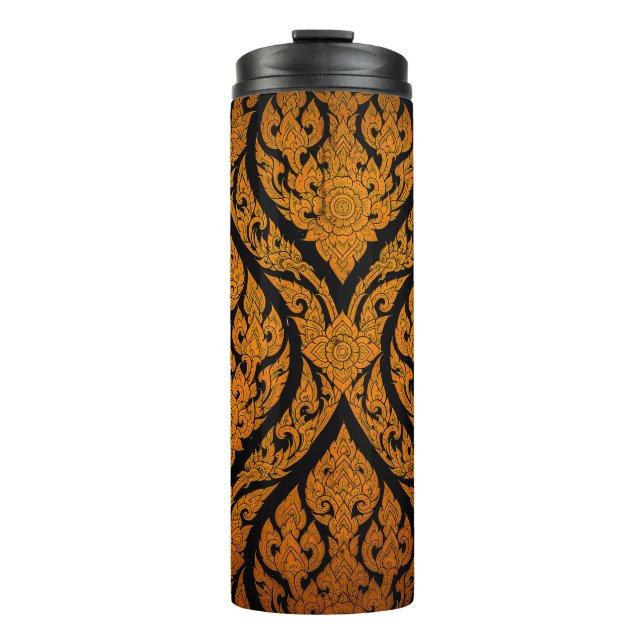 Termo Closeup Patrón tailandés tallando la foto del loto (Anverso)