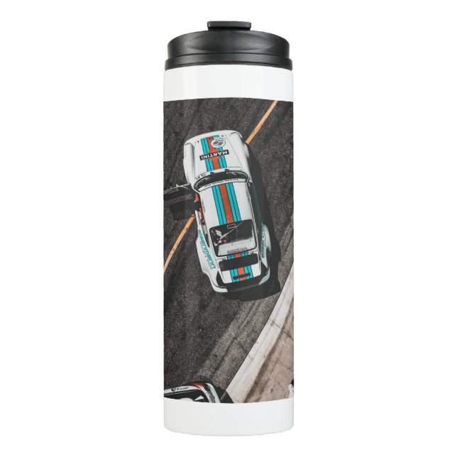 Termo Coche de carreras blanco (Anverso)