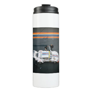 Termo Coche de carreras clásico blanco