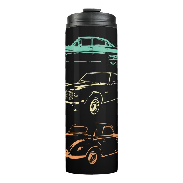 Termo Coches de época - Retro gráfico de 80 y 90 (Anverso)