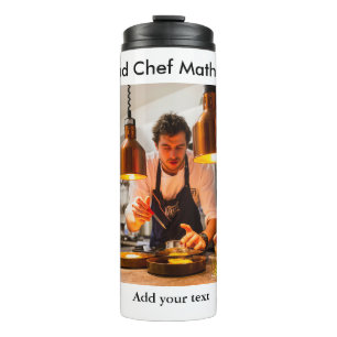 Termo Cocina del chef añada nombre de texto hombres pana