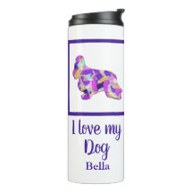 Cocker Spaniel Cute Dog Silhouette PurplePY&B