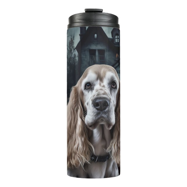 Termo Cocker Spaniel Halloween Scary (Anverso)