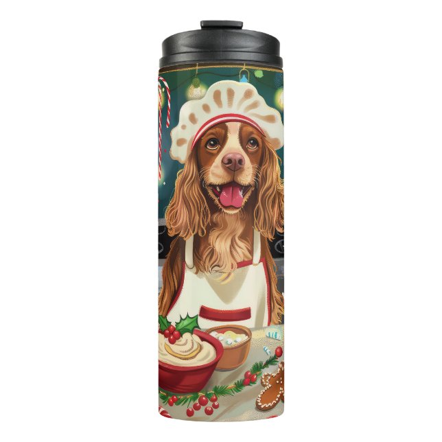 Termo Cocker Spaniel Holiday Baking: Navidades festivos (Anverso)