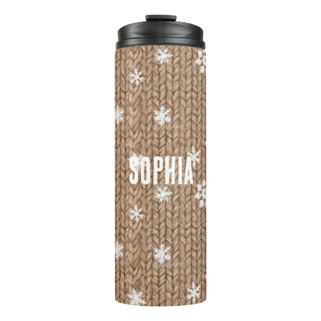 Termo Cocoa Cream Copos de Nieve Navidad (Anverso)