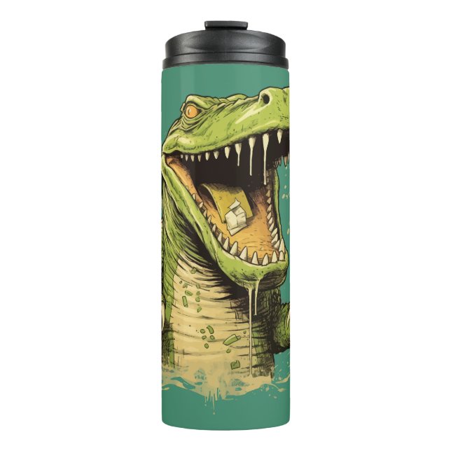 Termo Cocodrilo de nombre personalizado (Anverso)