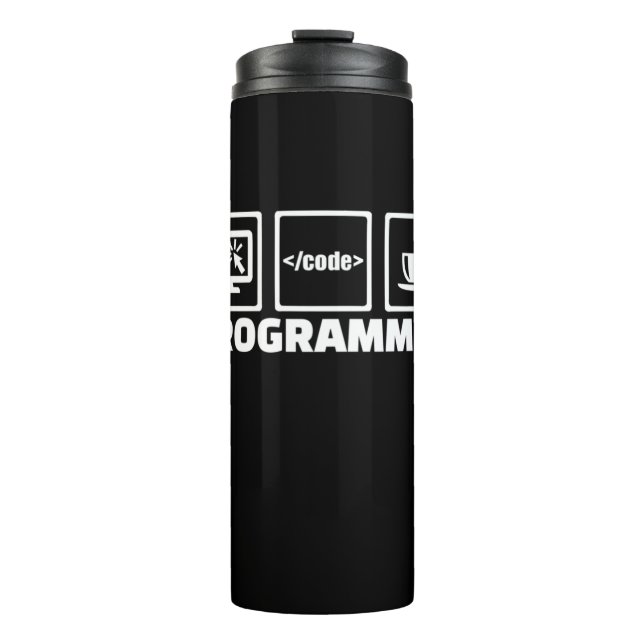 Termo Código De Escritura Y Café De Bebida De Programado (Anverso)