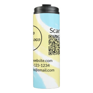 Termo código q r simple añadir logotipo código de explor