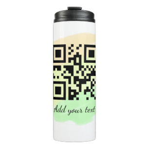 Termo código QR personalizado simple agrega el texto del