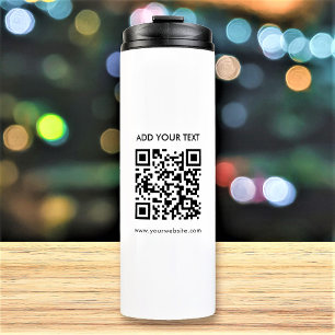 Termo Código QR Personalizado Y Texto Moderno Negocio