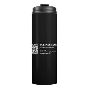 Termo Código QR personalizado y texto retro-moderno edit