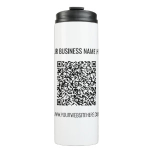 Termo Código QR y texto Personalizado profesional modern