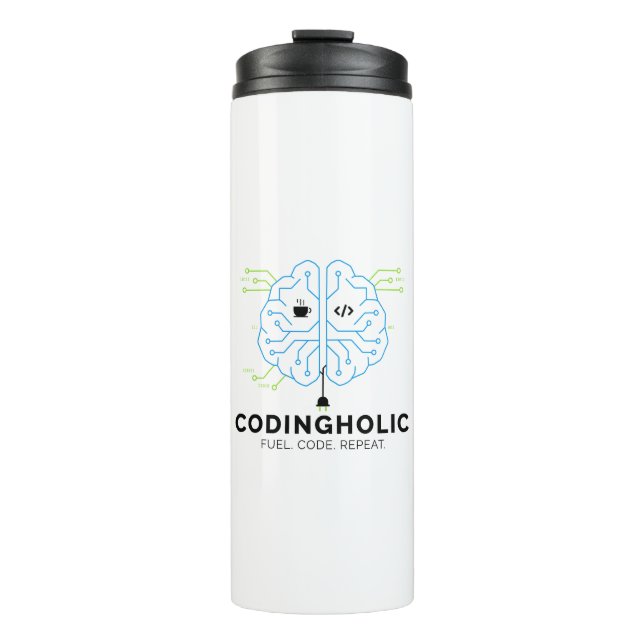 Termo Codingholic Developer Alimmenta Tu Cerebro  (Anverso)