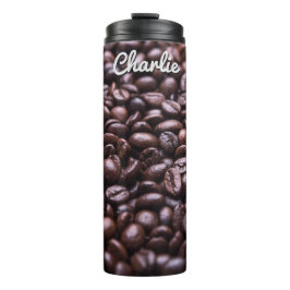 Termo Coffee Beans nombre personalizado tumbler