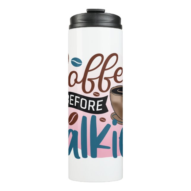 Termo Coffee gracioso cita para amantes del café (Anverso)