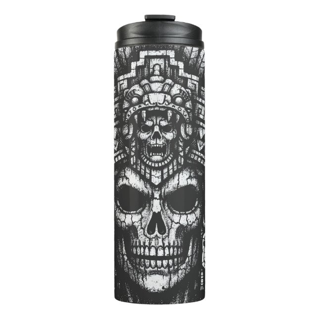 Termo Cofia de cráneo azteca por BurnsInHell (Anverso)
