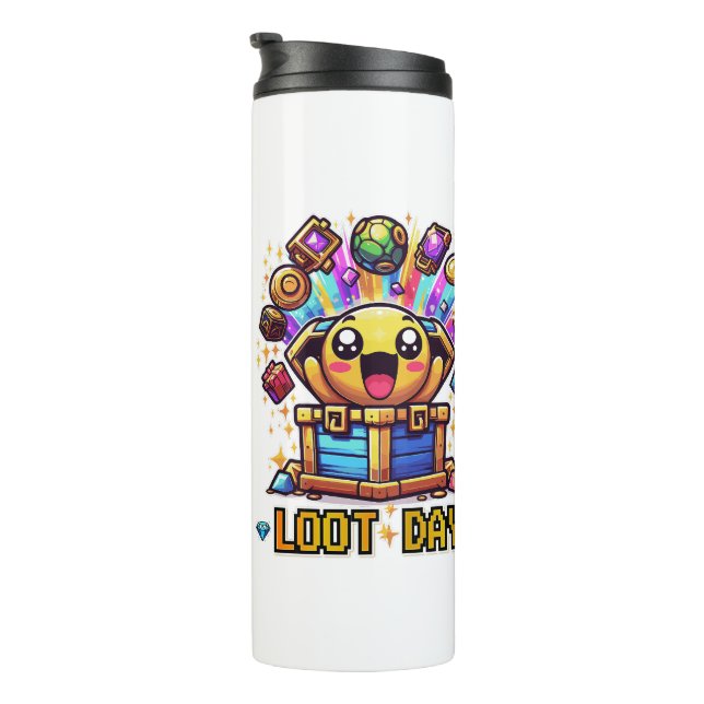 Termo Cofre del Tesoro de Loot Day Graphic (Rotado hacia la derecha)