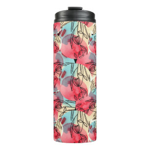 Termo Cold Warm Watercolor Floral Geométrico