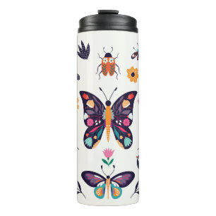 Termo Colección de elementos de verano primaverales por
