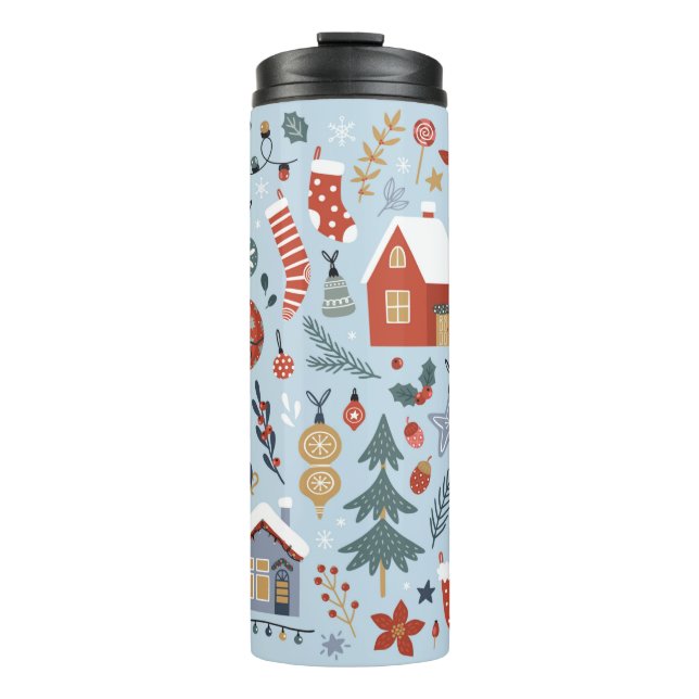 Termo Colección de elementos decorativos de invierno par (Anverso)