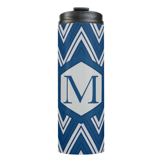 Termo Colección de geometría azul (Anverso)