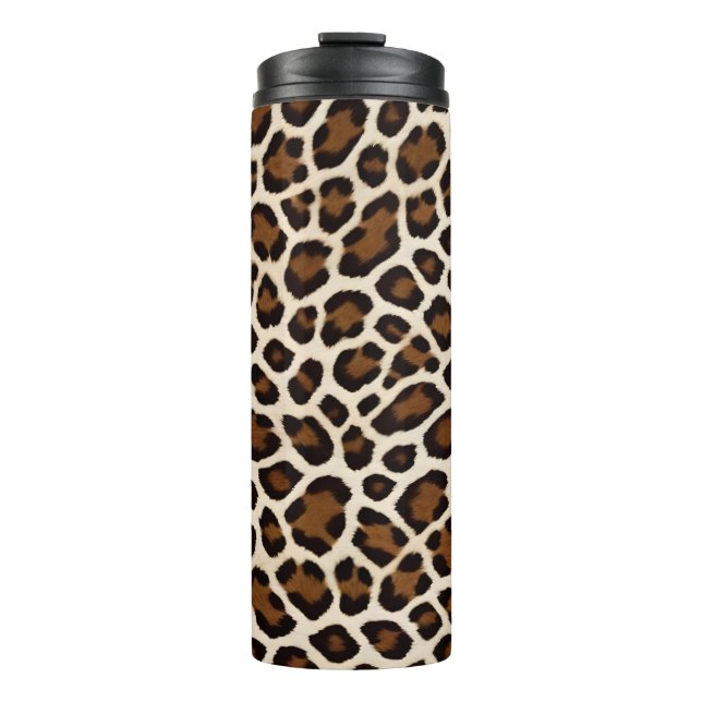 Termo Colección elegante de Leopardo Blanco de lujo (Anverso)