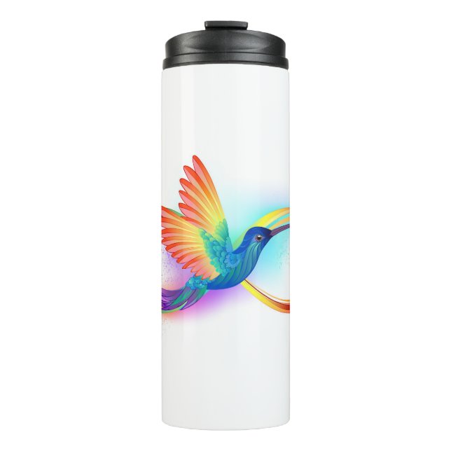 Termo Colibrí arcoíris con símbolo de infinito (Anverso)