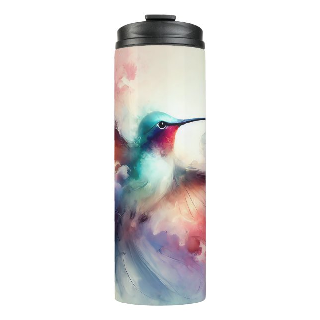 Termo Colibrí Elegante en Acuarela (Anverso)