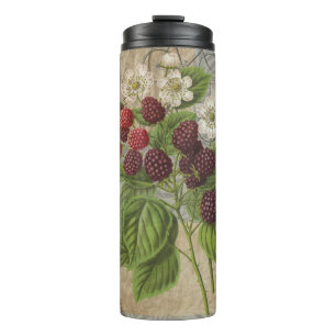 Termo Collage de Arte de Efímera Francesa con Moras Vint