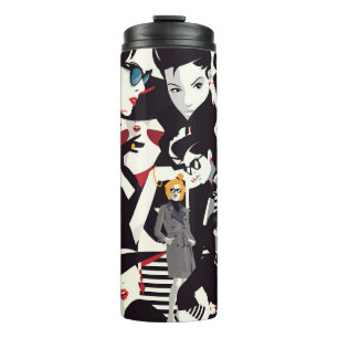 Termo Collage de chicas de moda: arte pop