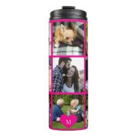Collage de fotos monograma personalizado moderno r