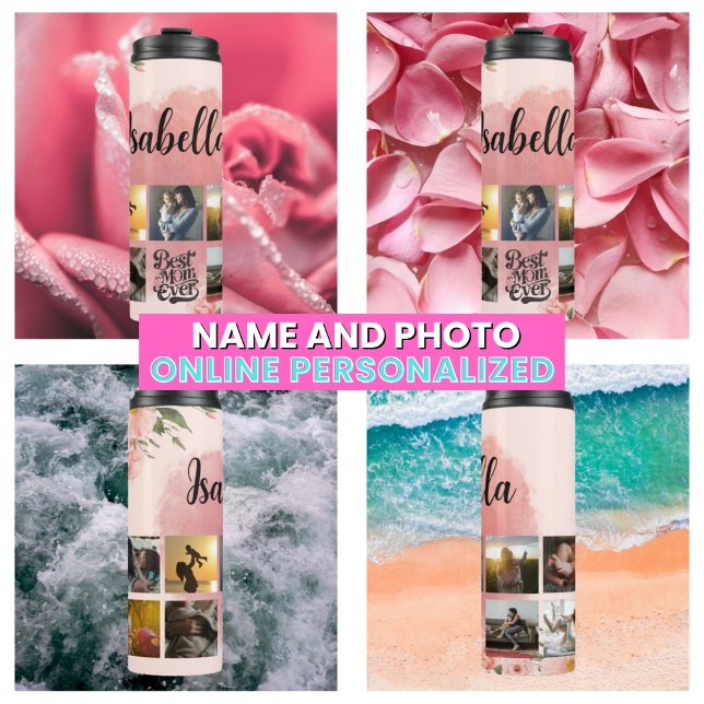 Termo Collage de fotos para la madre (Photo Collage For Mother's Thermal Tumbler
)