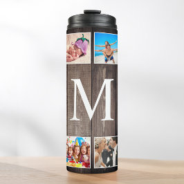 Termo Collage de fotos personalizado Familia Rustic Farm