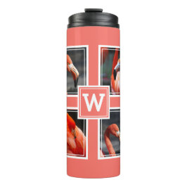 Termo Collage de monograma Añadir su propio Coral de fot