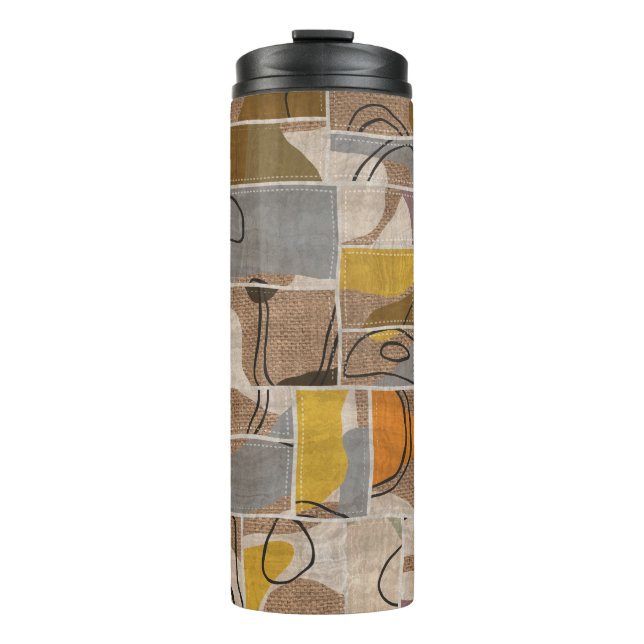 Termo Collage de mosaico, patrón de mezcla de tejido (Anverso)