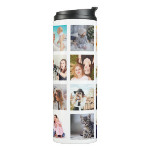 Termo Collage de rejilla de fotos cuadradas personalizad