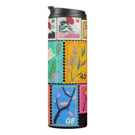 Termo Collage de sellos al azar de la obra maestra falsa