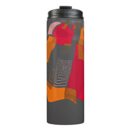 Termo Collage egipcio soñado - gris Naranja rojo