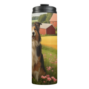 Termo Collie estándar en la granja