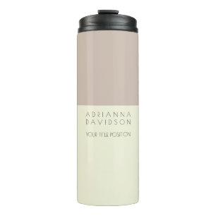 Termo Color beige blanco moda Minimalista