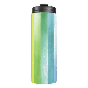 Termo Color de agua colorido Patrón Arcoiris vertical