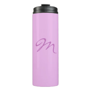 Termo Color de la orquídea de Lilac de moda Monograma Le