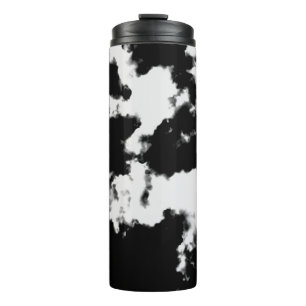 Termo Color de tinta negro y blanco