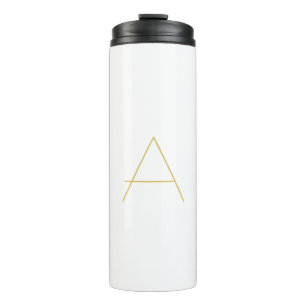 Termo Color Dorado Monograma Profesional Personalizado