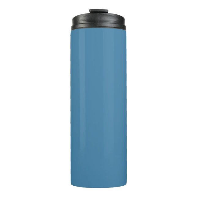 Termo Color en blanco sólido azul de acero (Anverso)