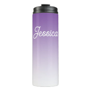Termo Color morado degradado (editable) y tu texto