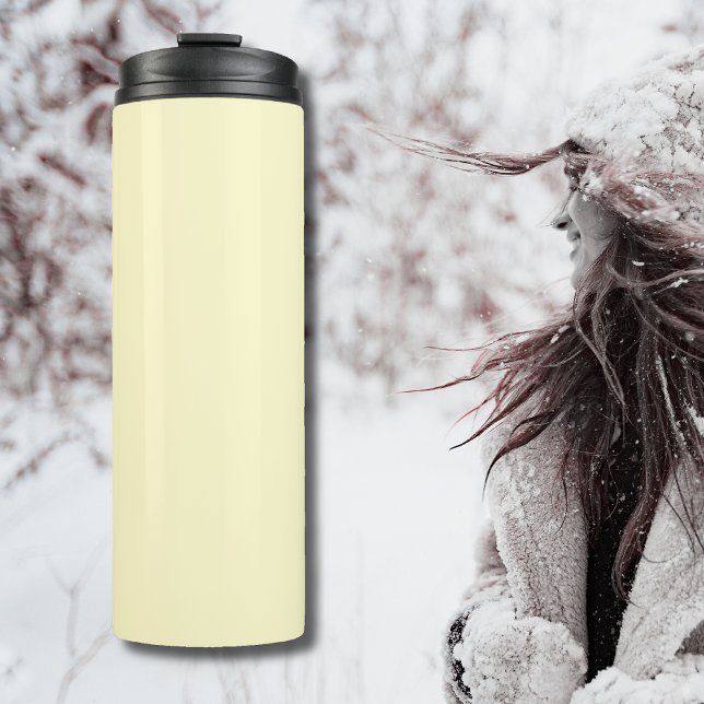 Termo Color sólido amarillo lemonado | Clásico Elegante (Subido por el creador)